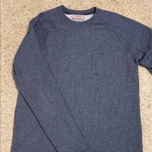 Weatherproof Heathered Blue Long-Sleeve Pocket Tee
